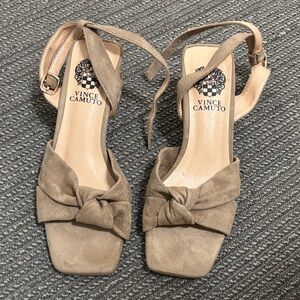 Vince Camuto Taupe Knotted Women's Sandals